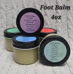 Hand Crafted Foot Balm 4oz Jar Assorted Scents